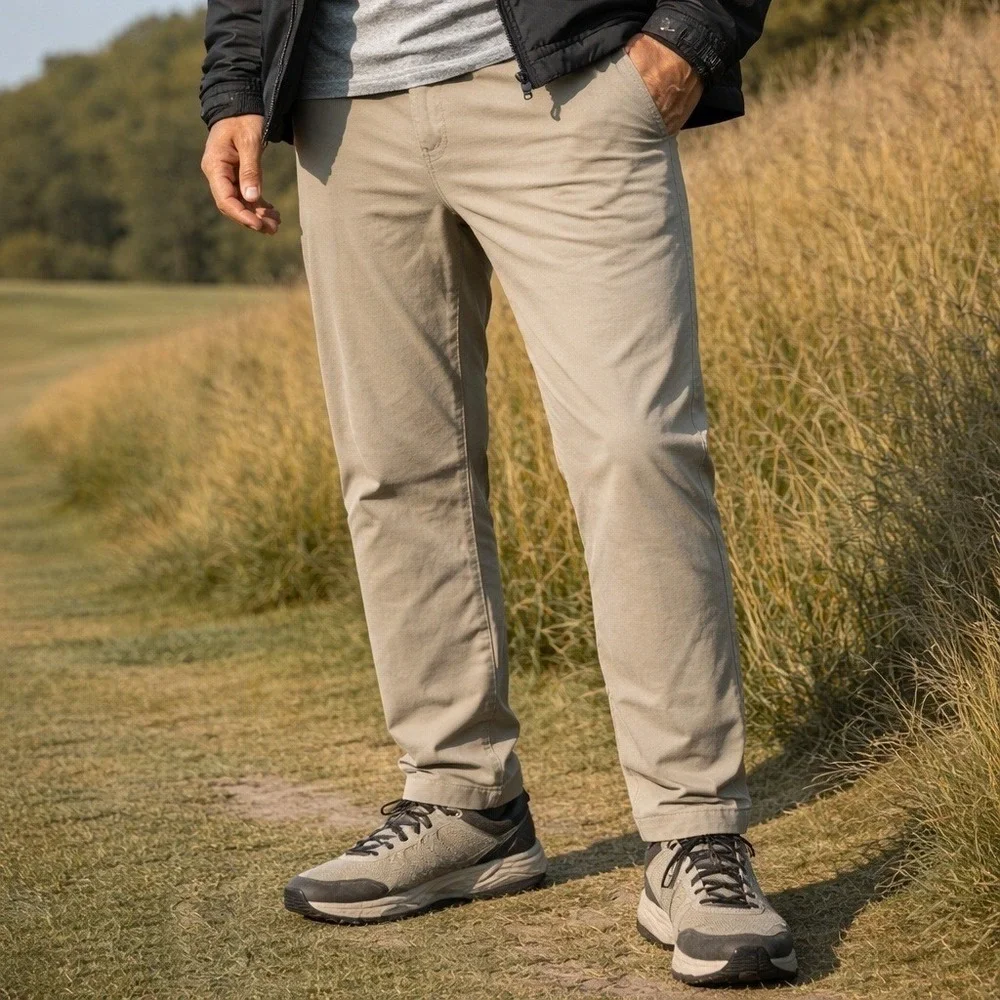 Oakley‎ Terrain Perf Pants 34x32 (Fits 34x30.5) Khaki Golf Hiking Gorpcore Tech